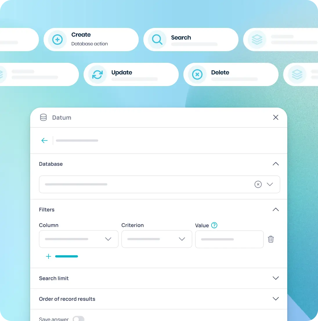 Implement databases instantly