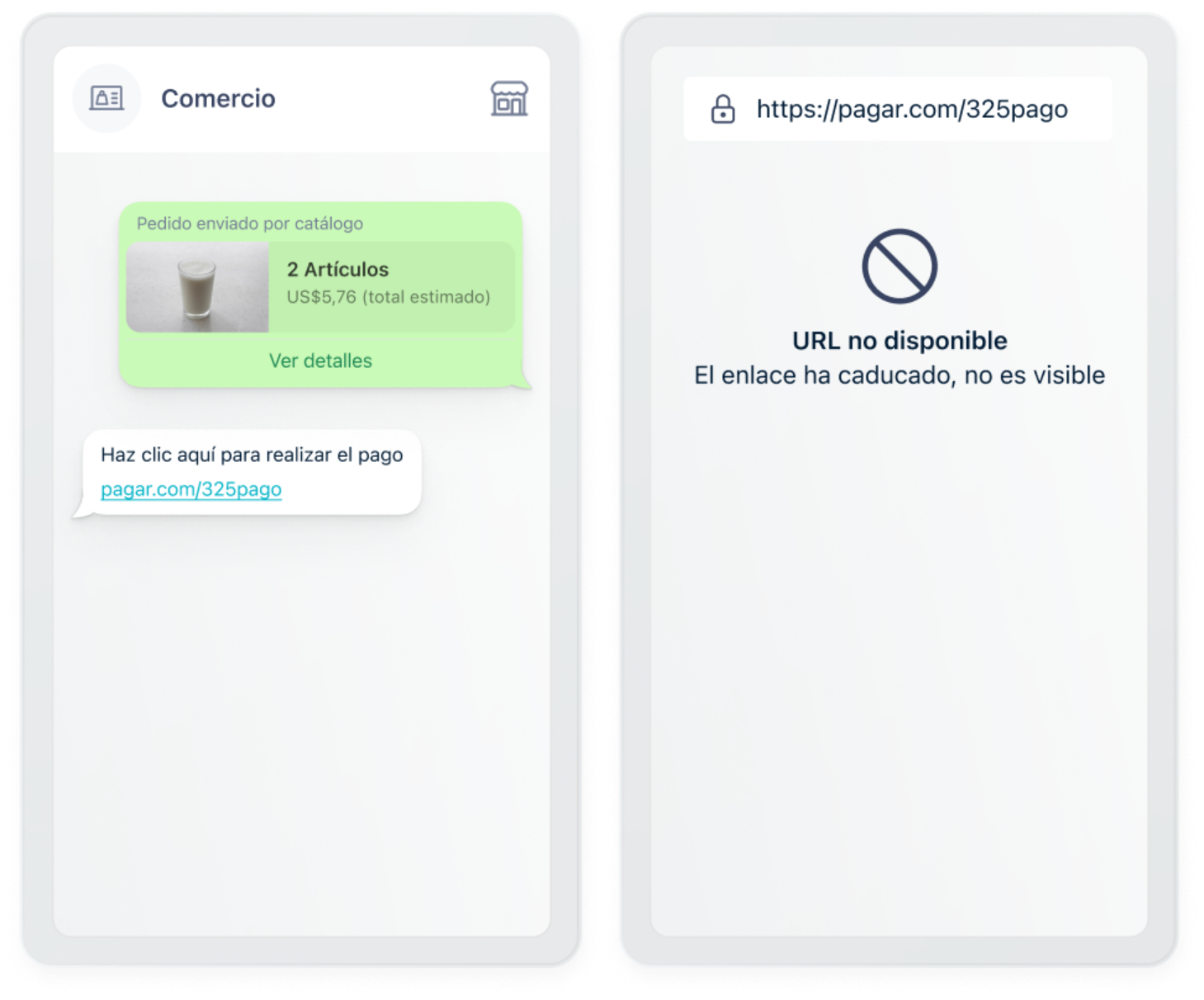 Flujo de pago tradicional con link externo